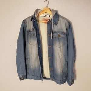 Mens Insulated Wool Winter Jean Jacket small